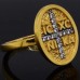Χρυσό chevalier δαχτυλίδι Κ14 με κωνσταντινάτο